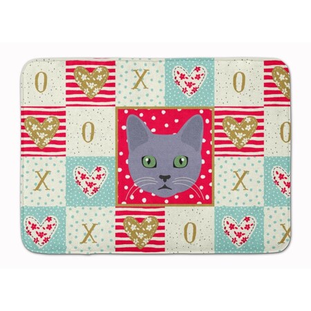 Carolines Treasures 19 x 27 in. Korat Cat Love Machine Washable Memory Foam Mat CK5124RUG